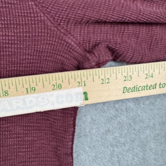 Sonoma Shirt Mens Large Burgundy Red Henley Waffle Knit Long Sleeve Thermal - Picture 7 of 8